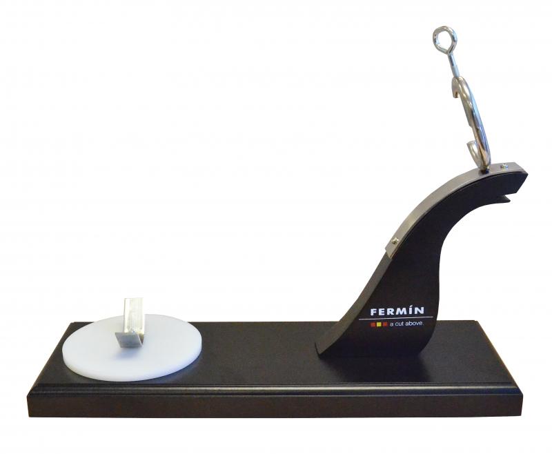Prosciutto Holders with Black Lacquered Wooden Base